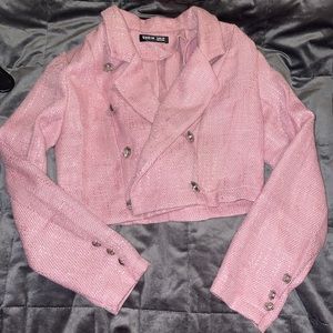 Pink Tweed Blazer